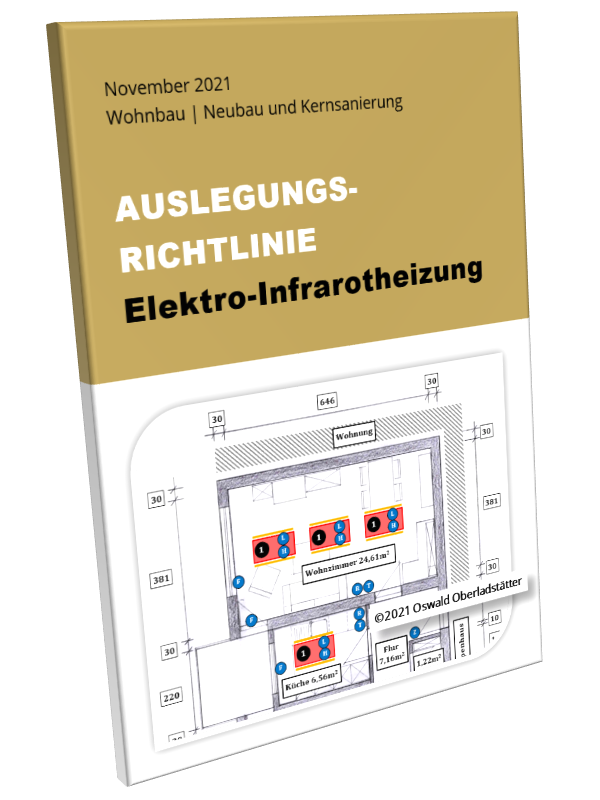 Umschlagsbild der Auslegungsrichtlinie für Elektro-Infrarotheizungen